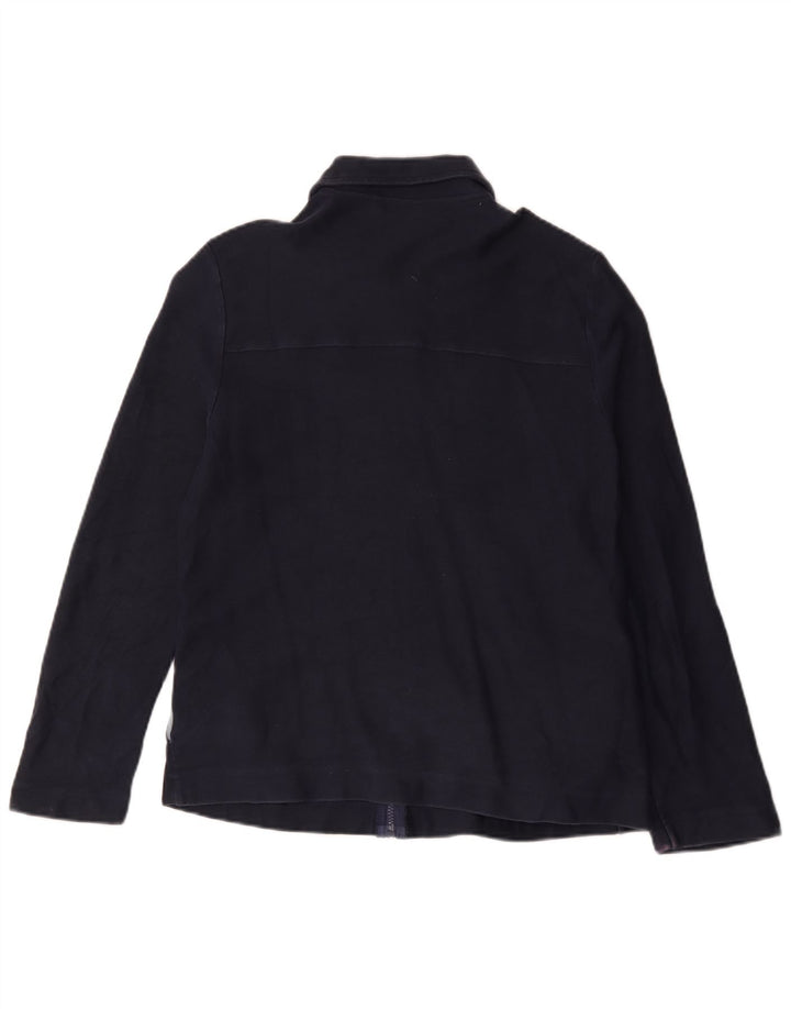 Marks & Spencer Veste Bomber Femme UK 16 Large Bleu Marine Coton