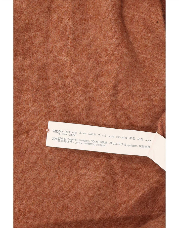 Zara Womens Longline Open Cardigan Sweater UK 14 Laine Beige Moyen