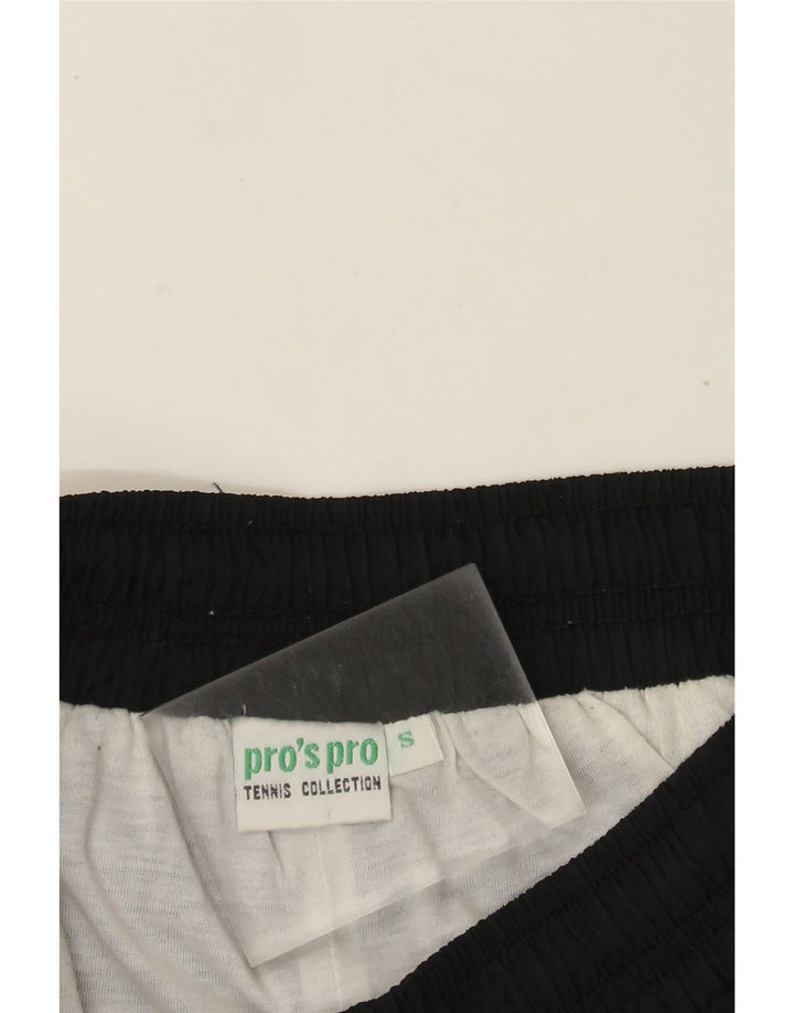 vintage Mens Survêtement Pantalon Joggers Petit Noir Polyamide