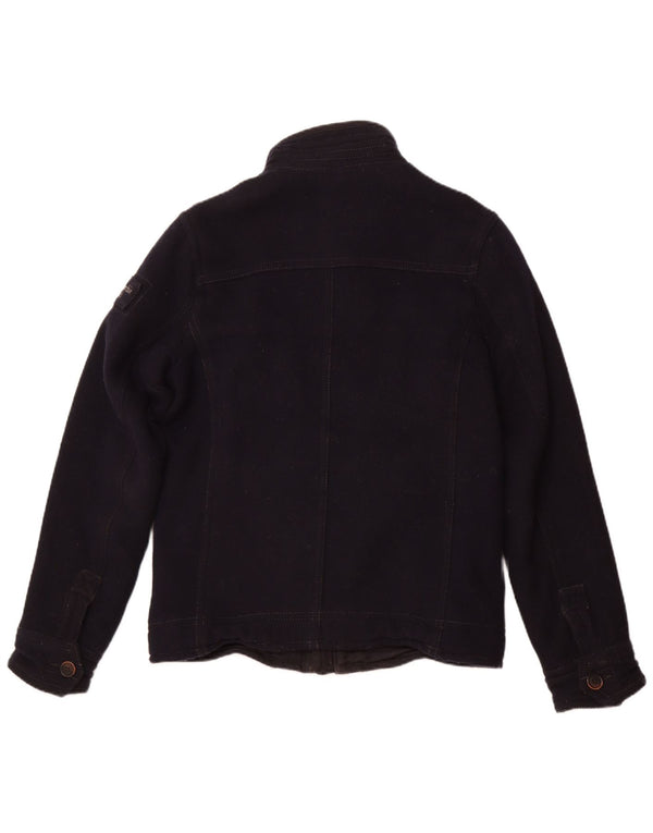 Abercrombie & Fitch Veste militaire pour homme UK 40 Grande laine bleu marine