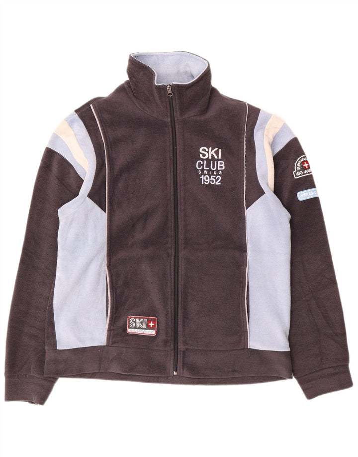 F.LLI Campagnolo Veste polaire de ski pour homme UK 40 Large Gris Colourblock