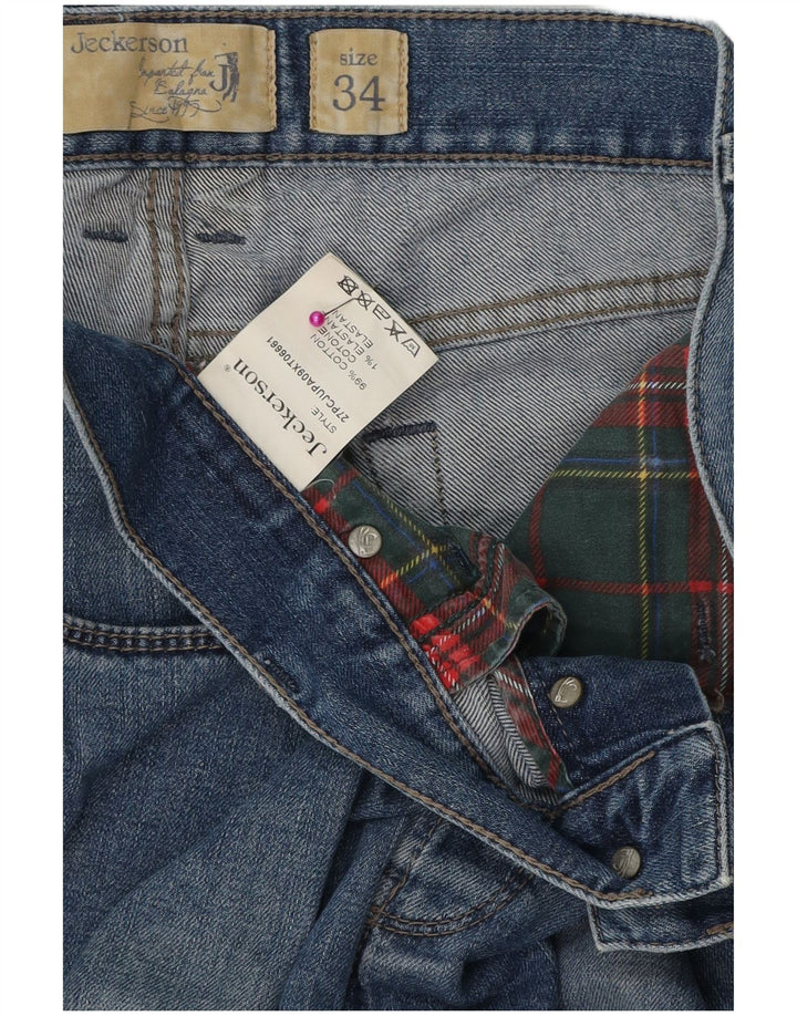 JECKERSON Jean Slim Homme W34 L30 Bleu Coton
