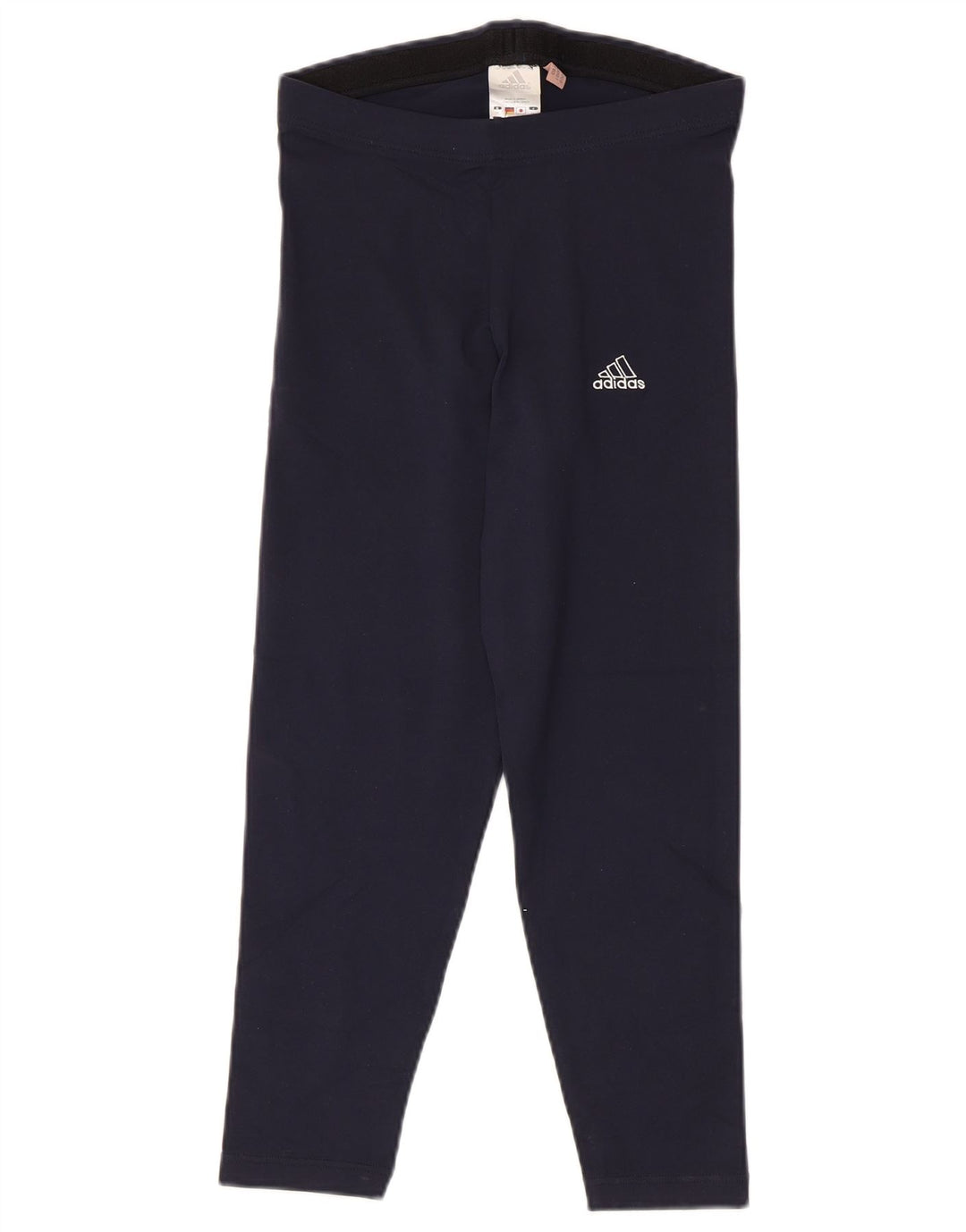 Adidas Leggings Femme UK 14 Large Bleu Marine Polyamide