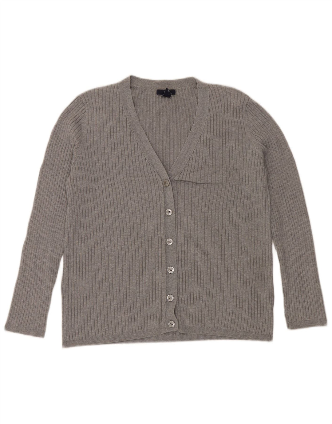 Gap Cardigan Femme Pull UK 14 Grand Gris Coton Classique