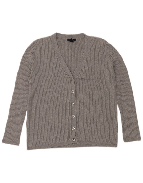 Gap Cardigan Femme Pull UK 14 Grand Gris Coton Classique