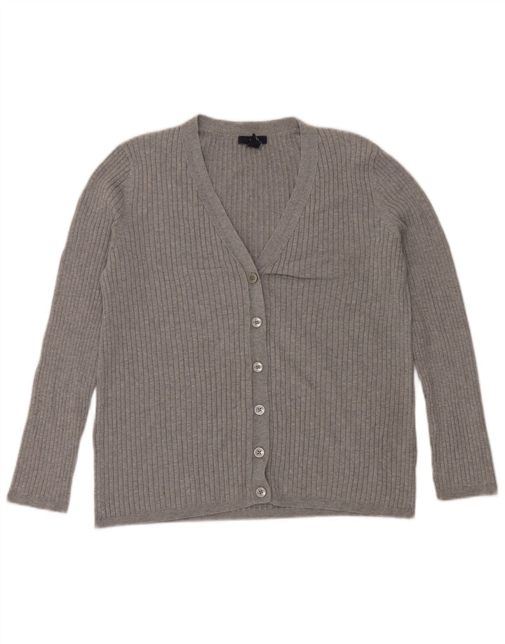 Gap Cardigan Femme Pull UK 14 Grand Gris Coton Classique