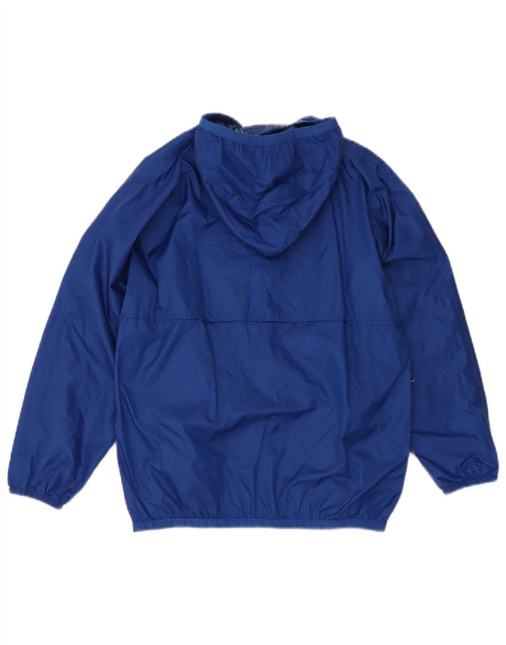 K-Way Veste de Pluie à Capuche Garçon 9-10 Ans Bleu Polyamide