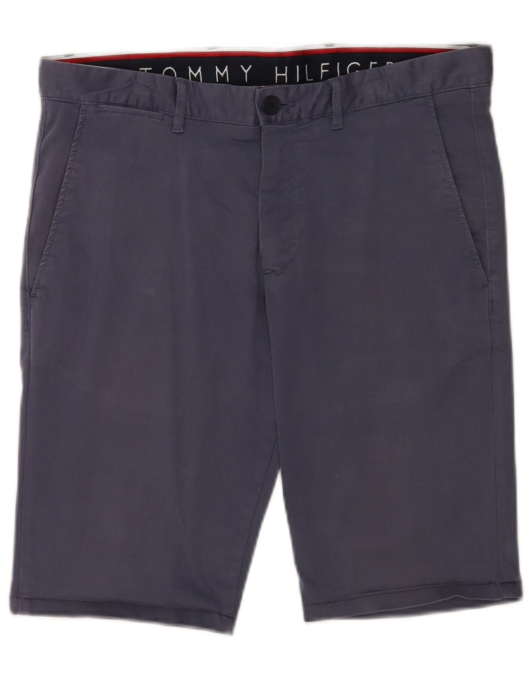 Tommy Hilfiger Short Chino Homme W32 Bleu Marine Moyen Coton