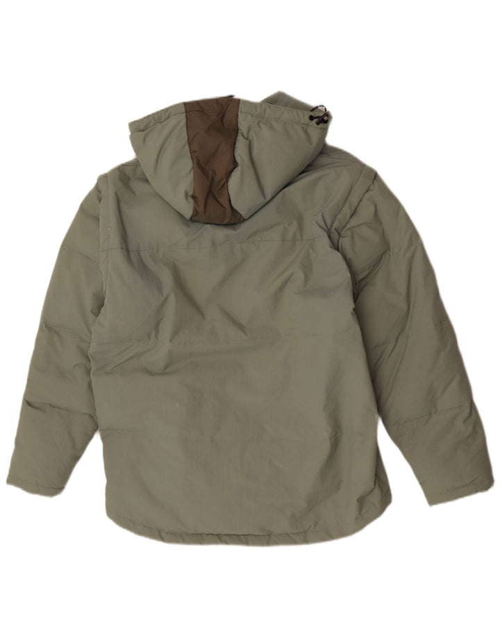 Fila Veste rembourrée à capuche pour homme UK 38 Vert moyen Polyamide