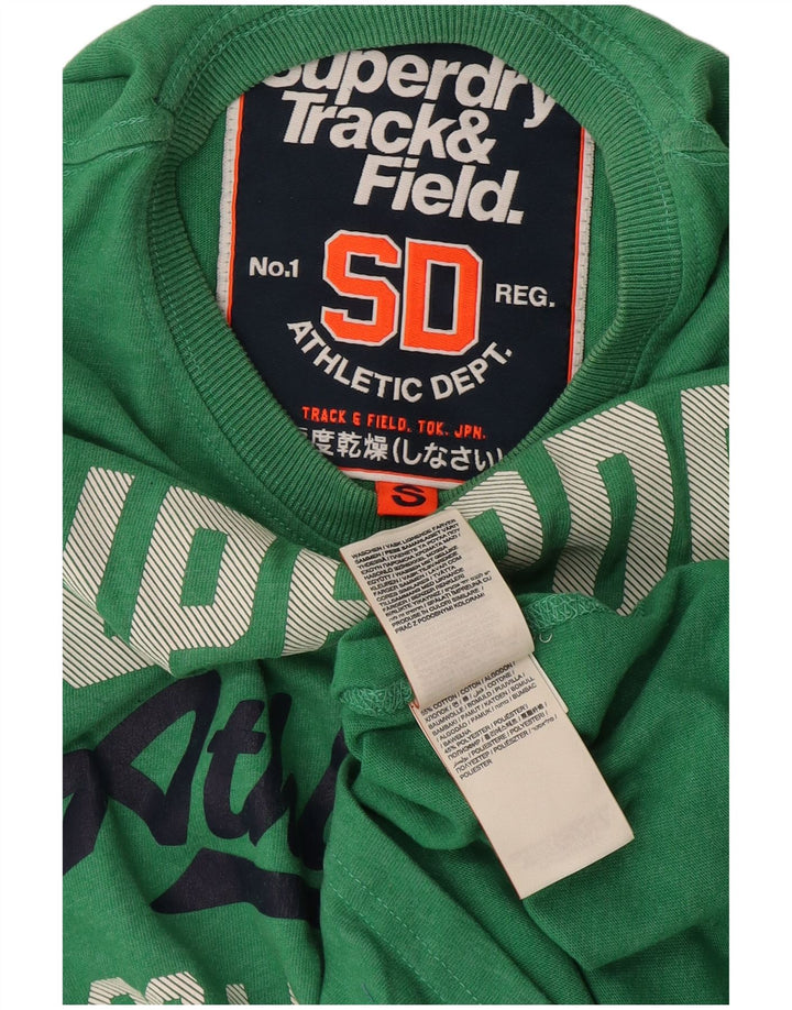 Superdry T-Shirt Graphique Haut Petit Vert Coton Homme
