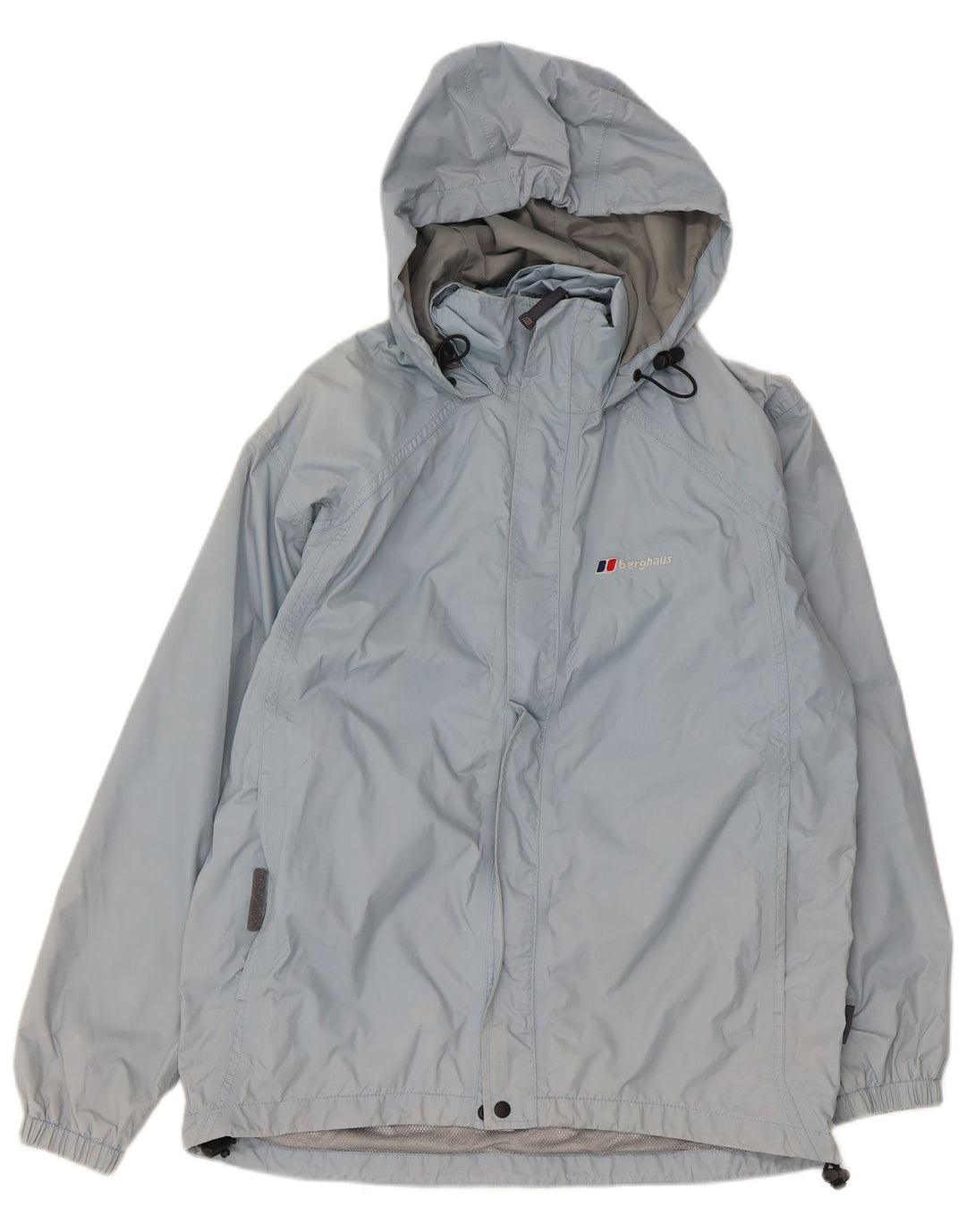 Berghaus Veste de pluie surdimensionnée à capuche pour femme UK 10 Petit nylon bleu