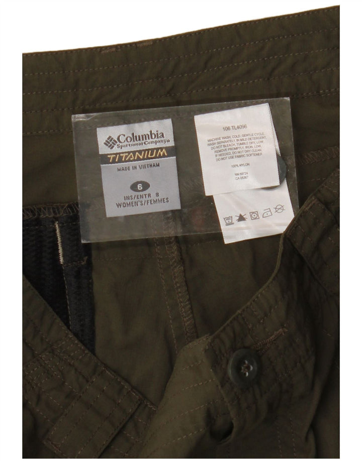 Columbia Short Cargo Femme US 6 Medium W30 Nylon Kaki