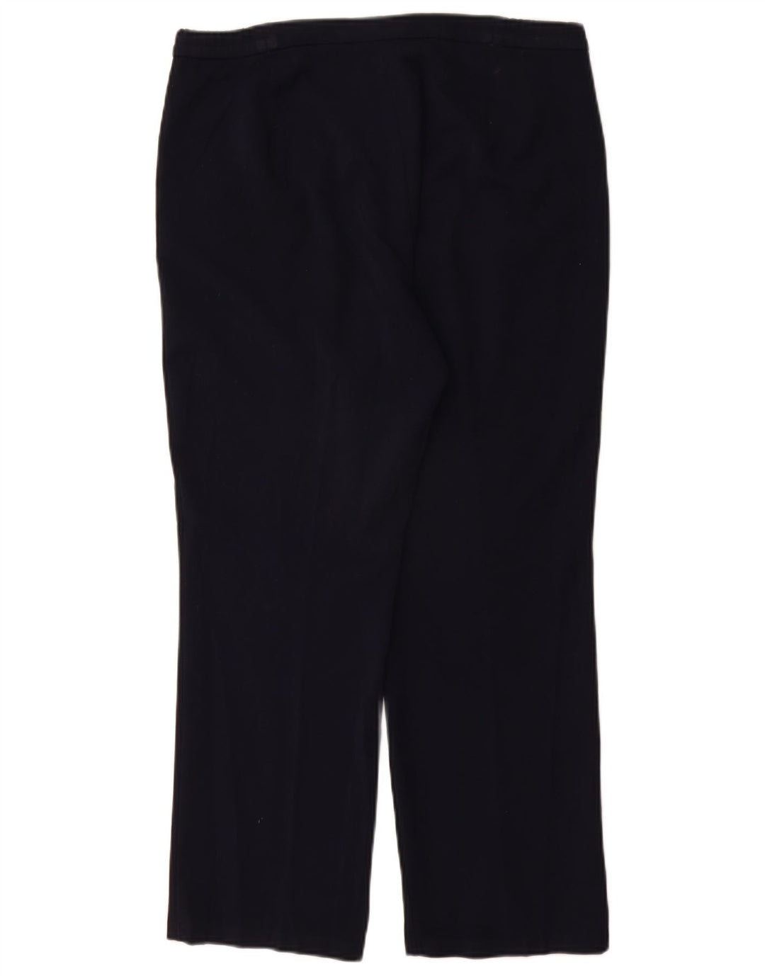 Marks & Spencer Pantalon décontracté droit pour femme W32 L28 Bleu marine Polyester