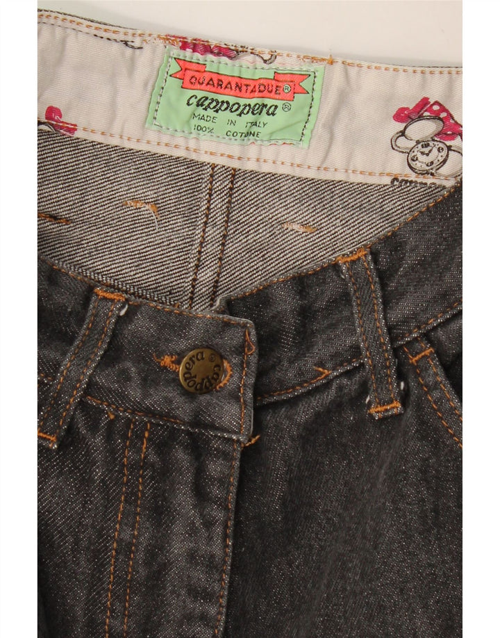 CAPOPERA Short en jean taille haute pour femme W26 Petit gris en coton