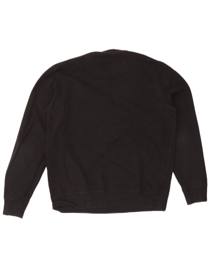 Barbour Mens Graphic Sweatshirt Jumper Grand Coton Noir