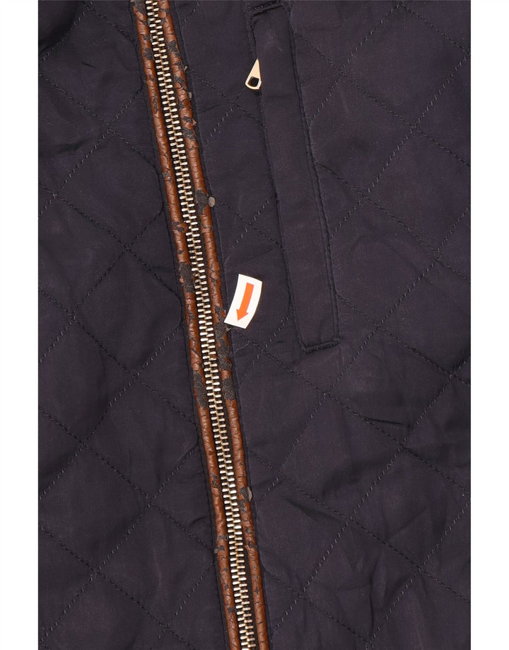 Zara Veste matelassée pour femme UK 6 XS Bleu marine
