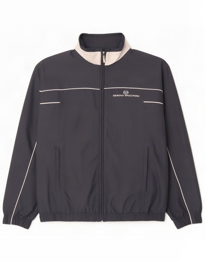 Sergio Tacchini Veste de survêtement pour femme IT 44 Gris moyen Colourblock