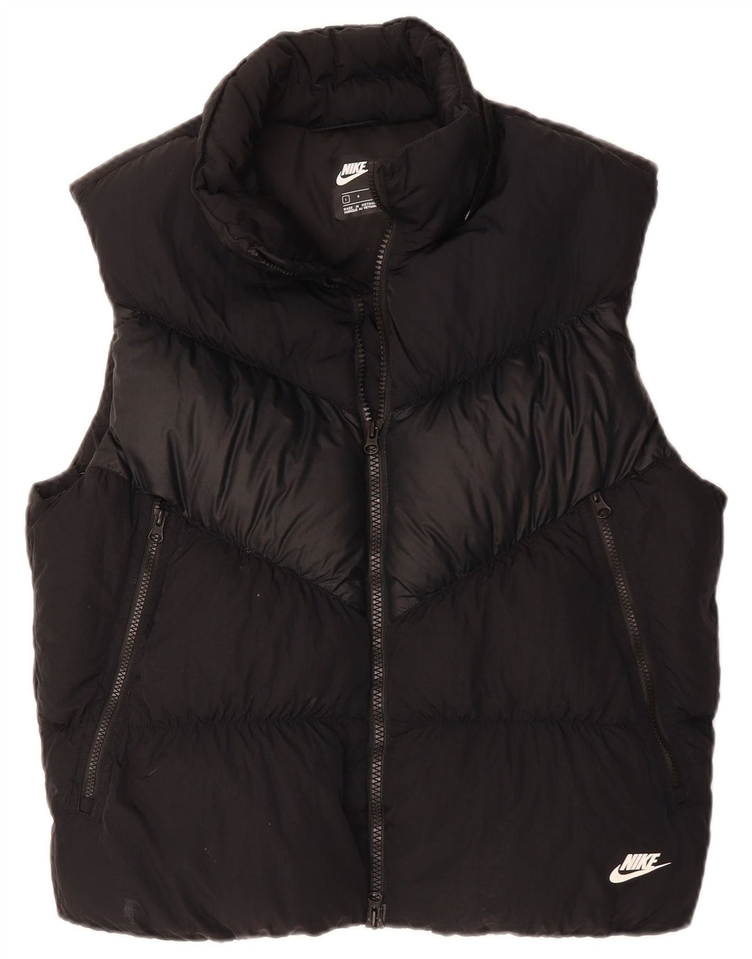 NIKE Gilet rembourré pour homme UK 40 Large Noir Polyester