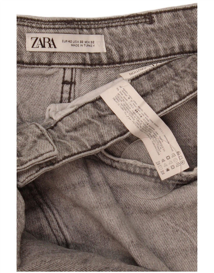Zara Jean slim vieilli pour homme EU 42 Large W32 L31 Gris Coton
