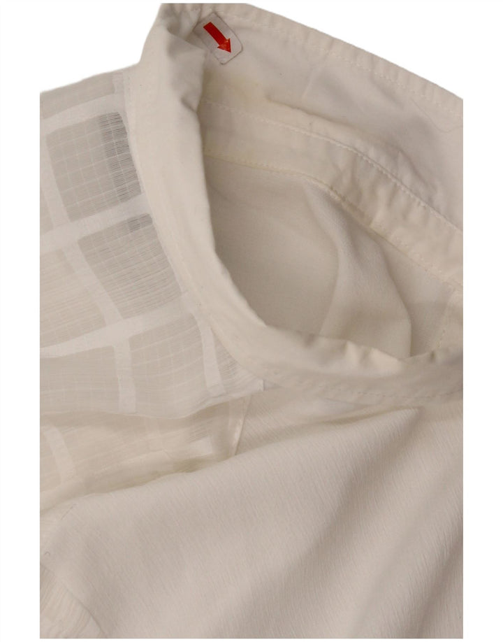 DESIGUAL Chemisier long pour femme UK 16 Large Blanc