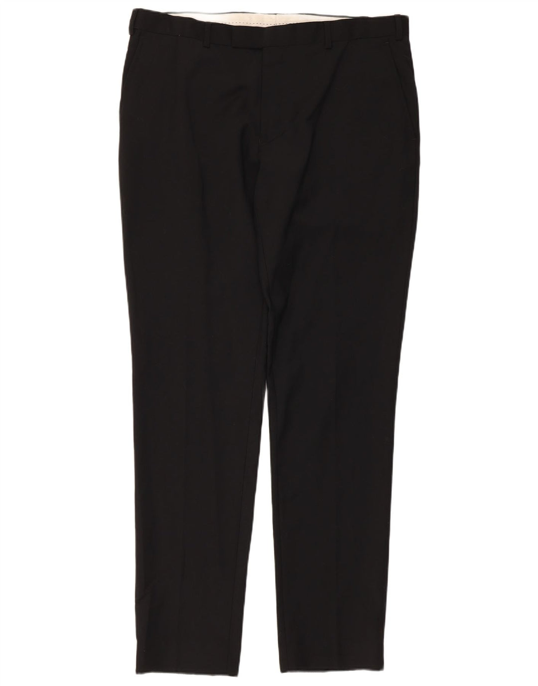 Dkny Pantalon de Costume Slim Fit Homme W36 L33 Laine Noir