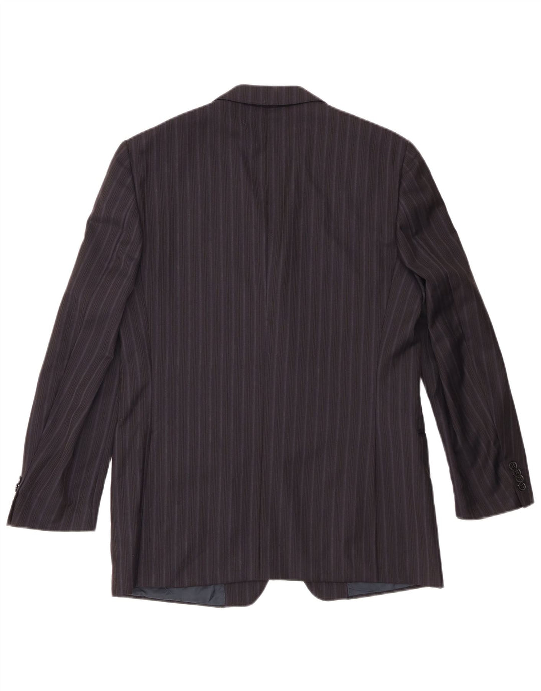 Zegna Veste blazer à 3 boutons pour homme IT 50 en laine à fines rayures bleu marine