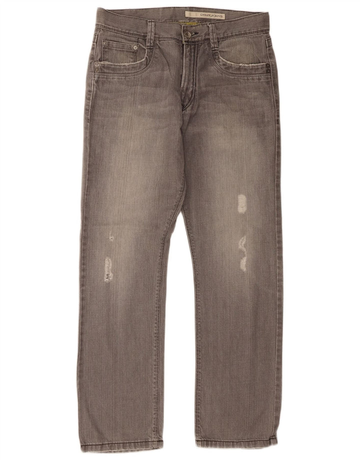 Dkny Jean droit vieilli homme W31 L30 coton gris