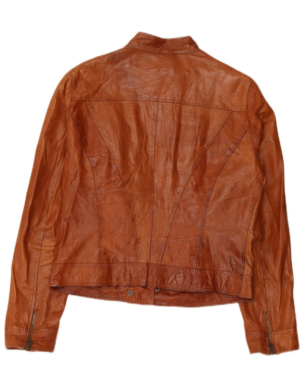 Lavorazione Artigianale Veste en cuir court pour femme IT 48 XL Cuir marron