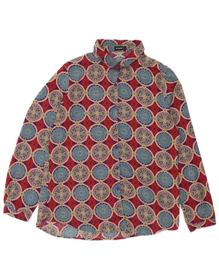 Exibit Chemise Chemisier Femme UK 44 Grand Polyester Géométrique Multicolore
