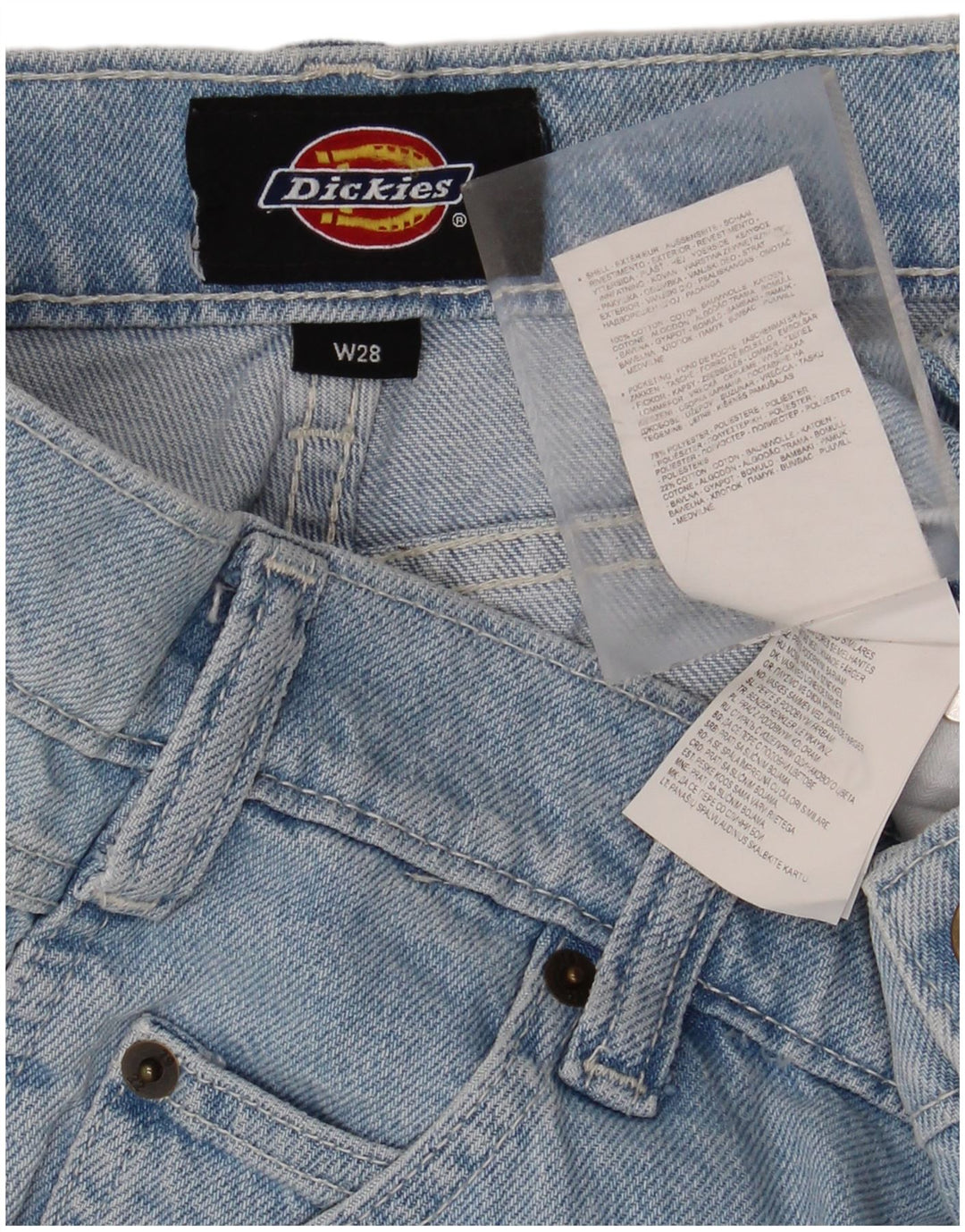 DICKIES Short cargo en jean W28 petit bleu en coton pour homme