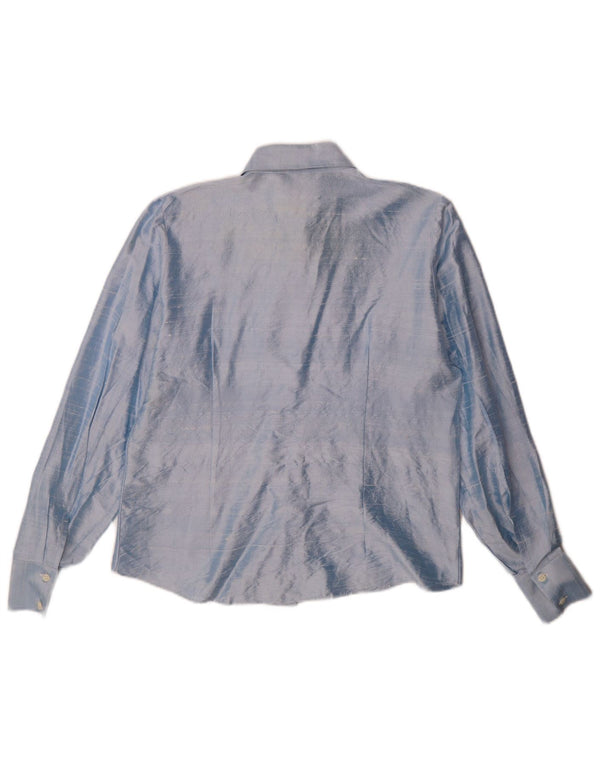 Chemisier chemise femme vintage IT 48 XL Bleu