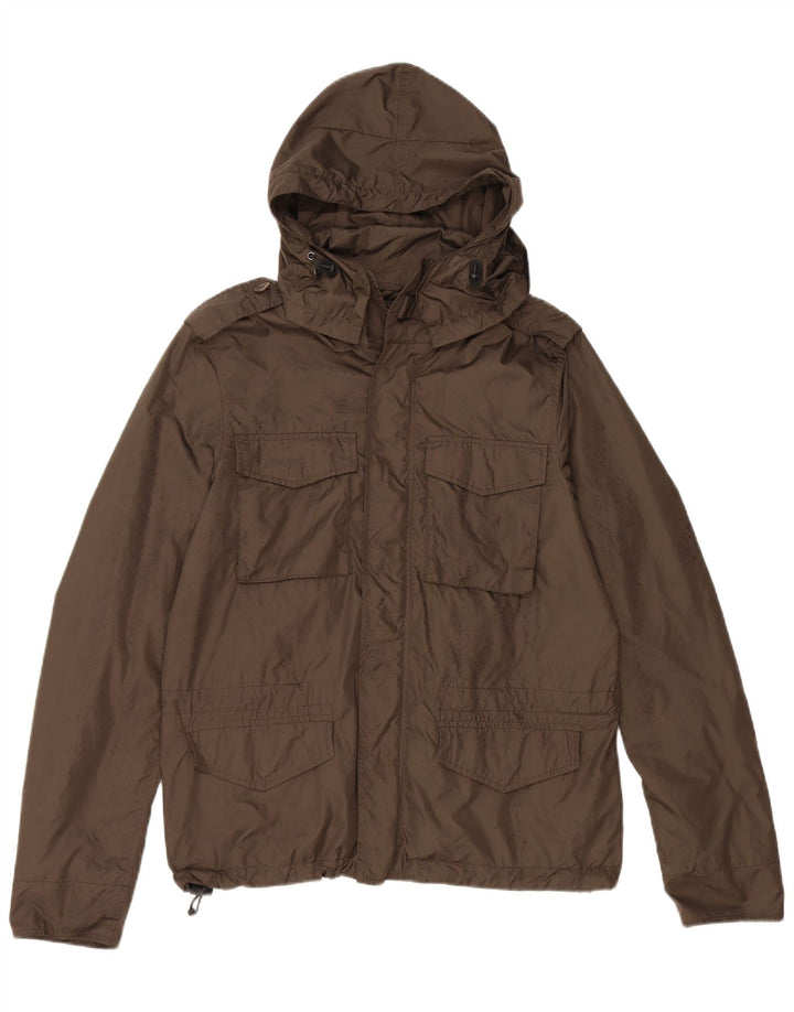 Aspesi Veste utilitaire à capuche pour homme UK 36 Small Kaki Polyamide