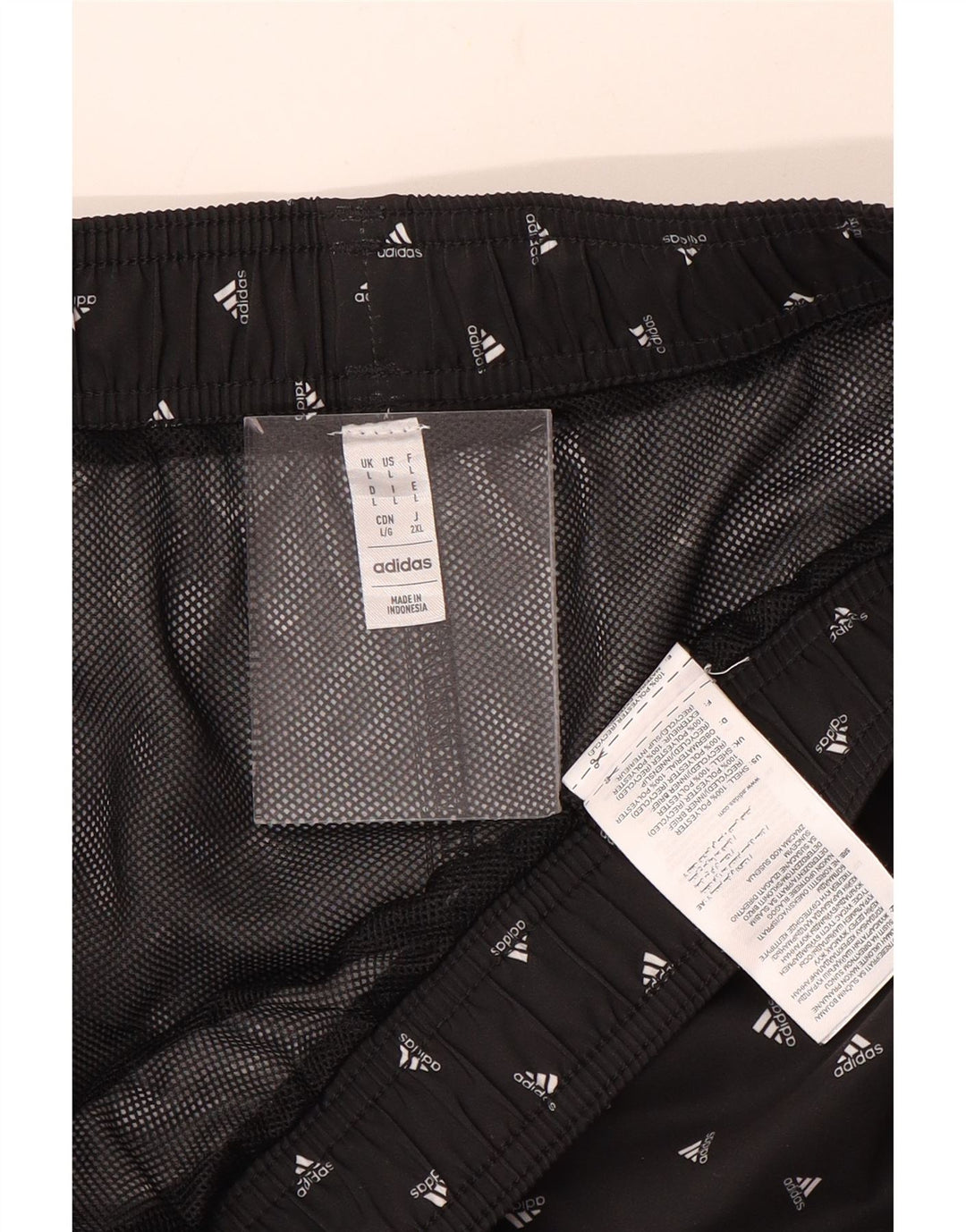 Adidas Short de bain graphique pour hommes, grand, en polyester à pois noirs