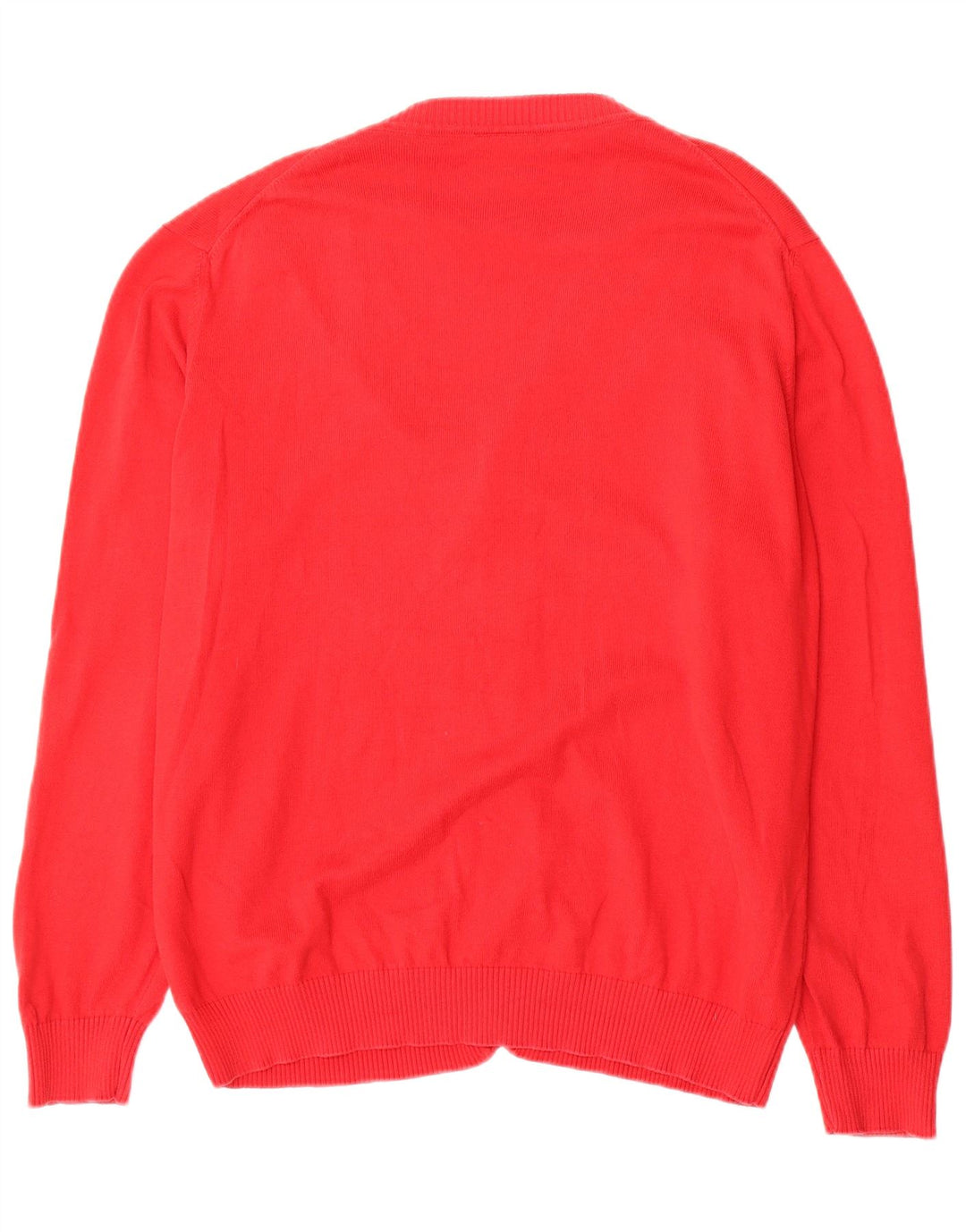 Lacoste Mens Cardigan Sweater Taille 5 Grand Coton Rouge