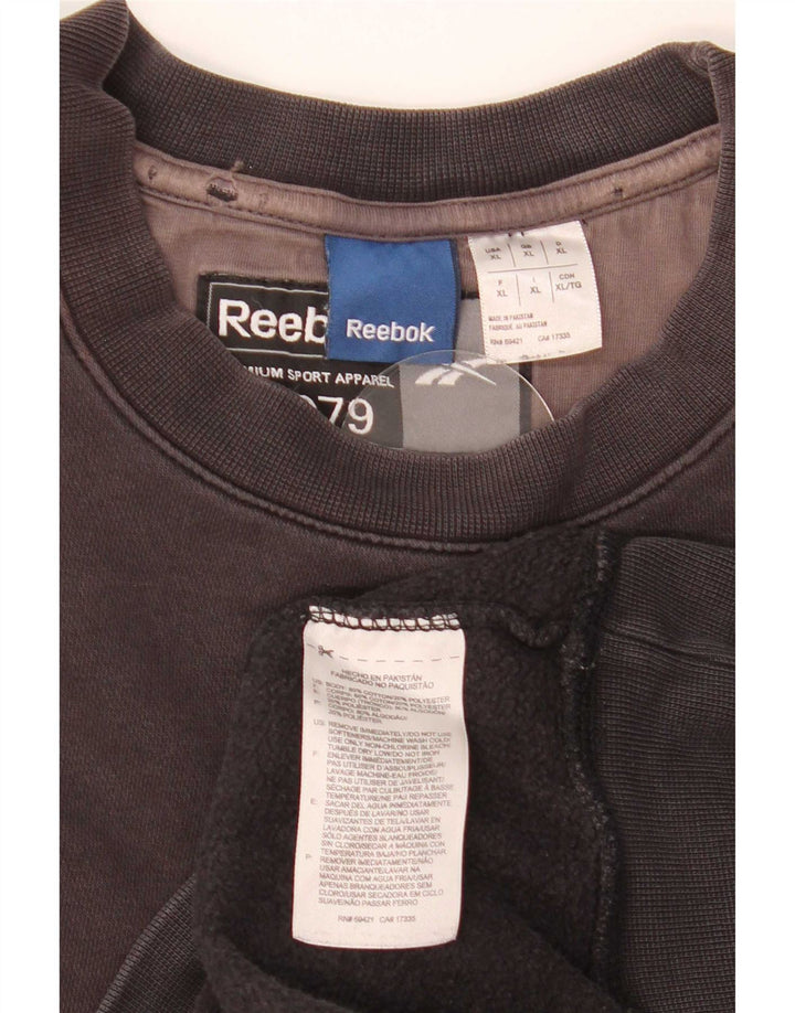 Reebok Sweatshirt Jumper XL Noir Coton Homme