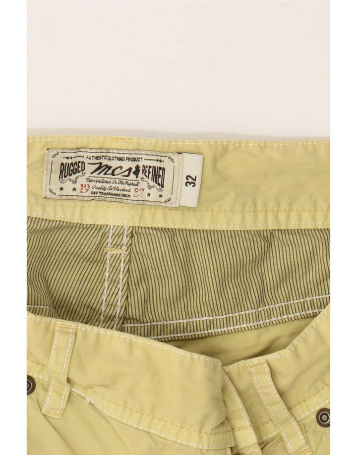 Marlboro Classics Short décontracté pour homme W32 Grand coton jaune
