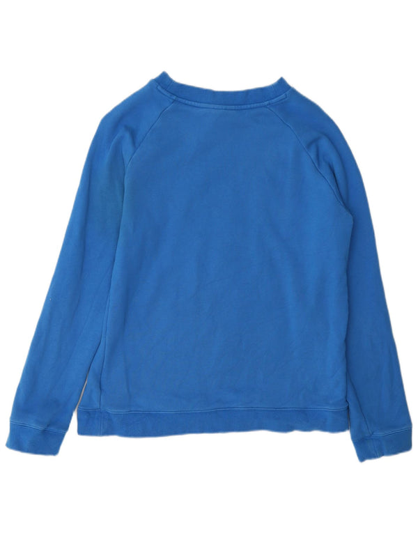 Adidas Womens Graphic Sweatshirt Jumper UK 16 Grand Bleu Coton