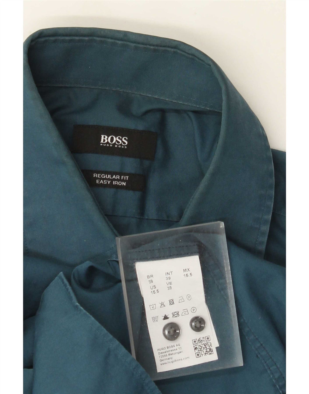 Hugo Boss Chemise Regular Fit Homme Taille 39 Bleu Moyen Coton