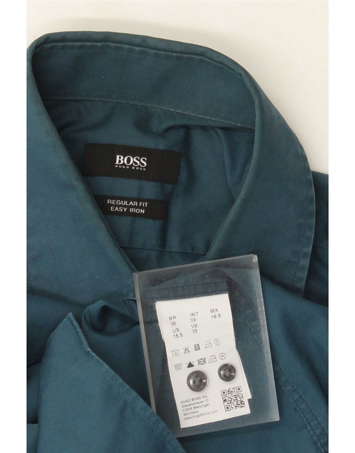 Hugo Boss Chemise Regular Fit Homme Taille 39 Bleu Moyen Coton