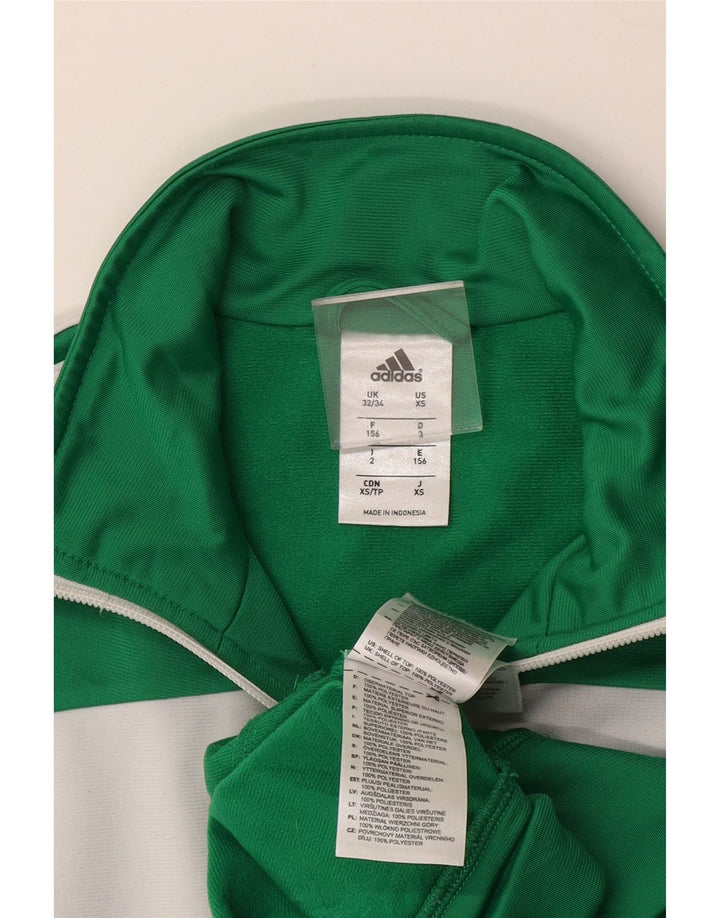 Adidas Veste de survêtement pour homme UK 32/34 XS Vert Colorblock Polyester