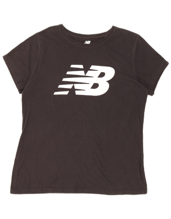 New Balance T-Shirt graphique pour hommes, grand coton noir