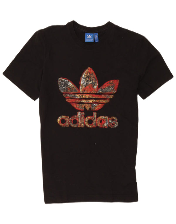 Adidas T-shirt graphique pour homme en coton noir moyen