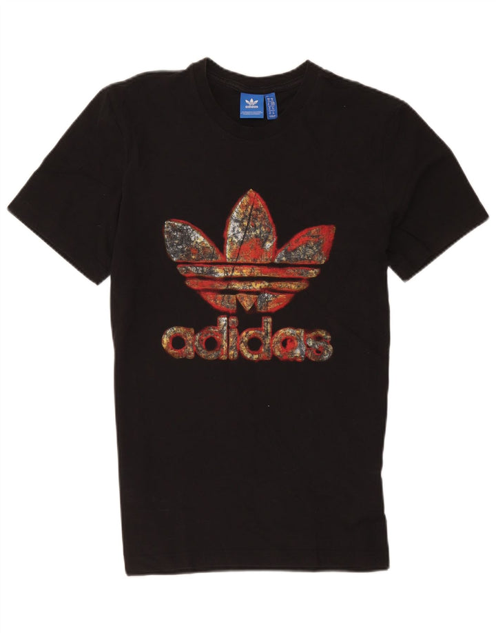 Adidas T-shirt graphique pour homme en coton noir moyen