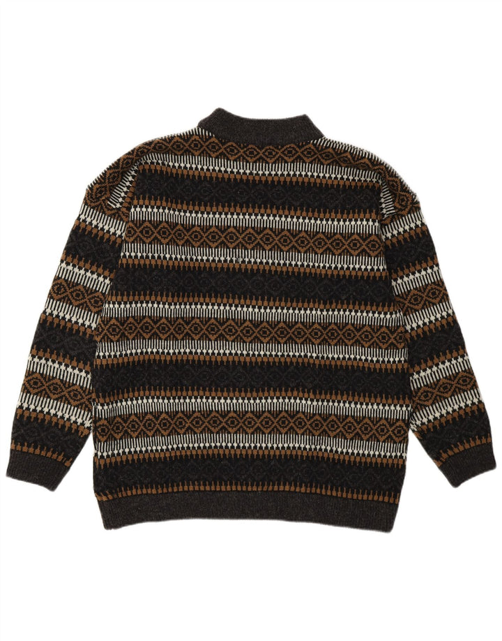 Esprit Pull col roulé pour homme EU 36 Petit motif géométrique multicolore