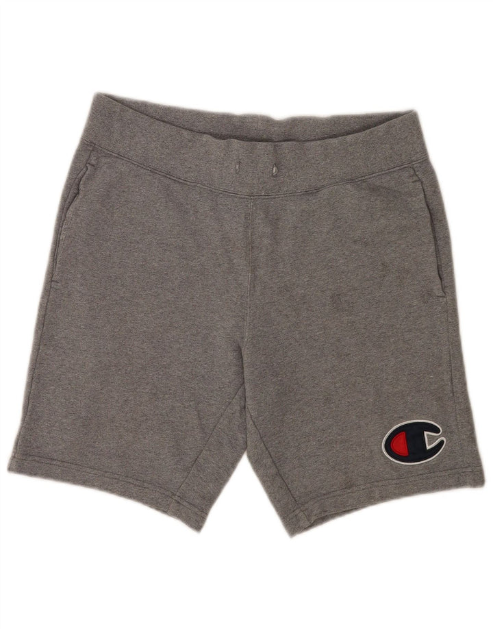 Champion Short de Sport Graphique Homme Gris Moyen Coton