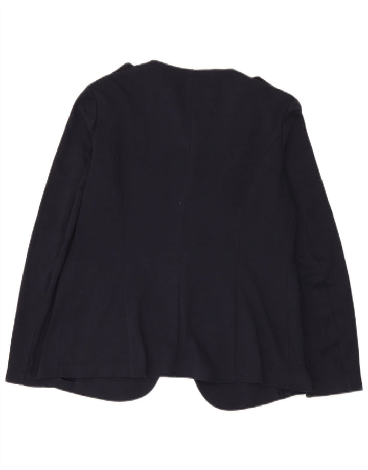 Benetton Veste blazer militaire à 1 bouton pour femme UK 14 Large Bleu marine