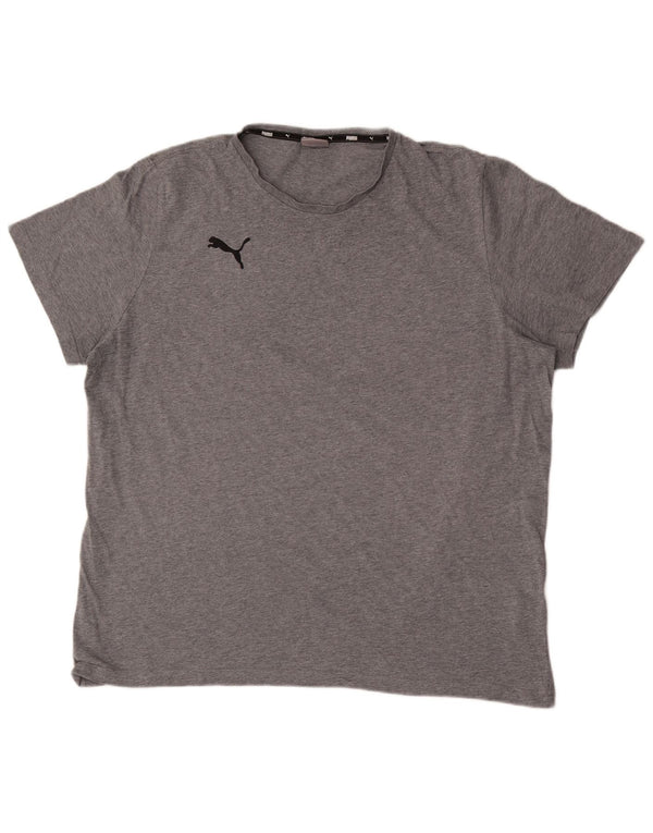 Puma T-Shirt Homme Top 2XL Gris Coton