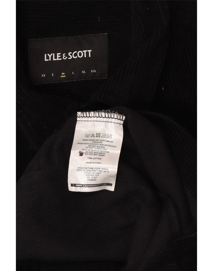 LYLE & SCOTT Chemise Velours Côtelé Homme Noir Moyen Coton