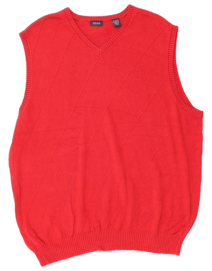 IZOD Débardeur Homme Grand Rouge Coton