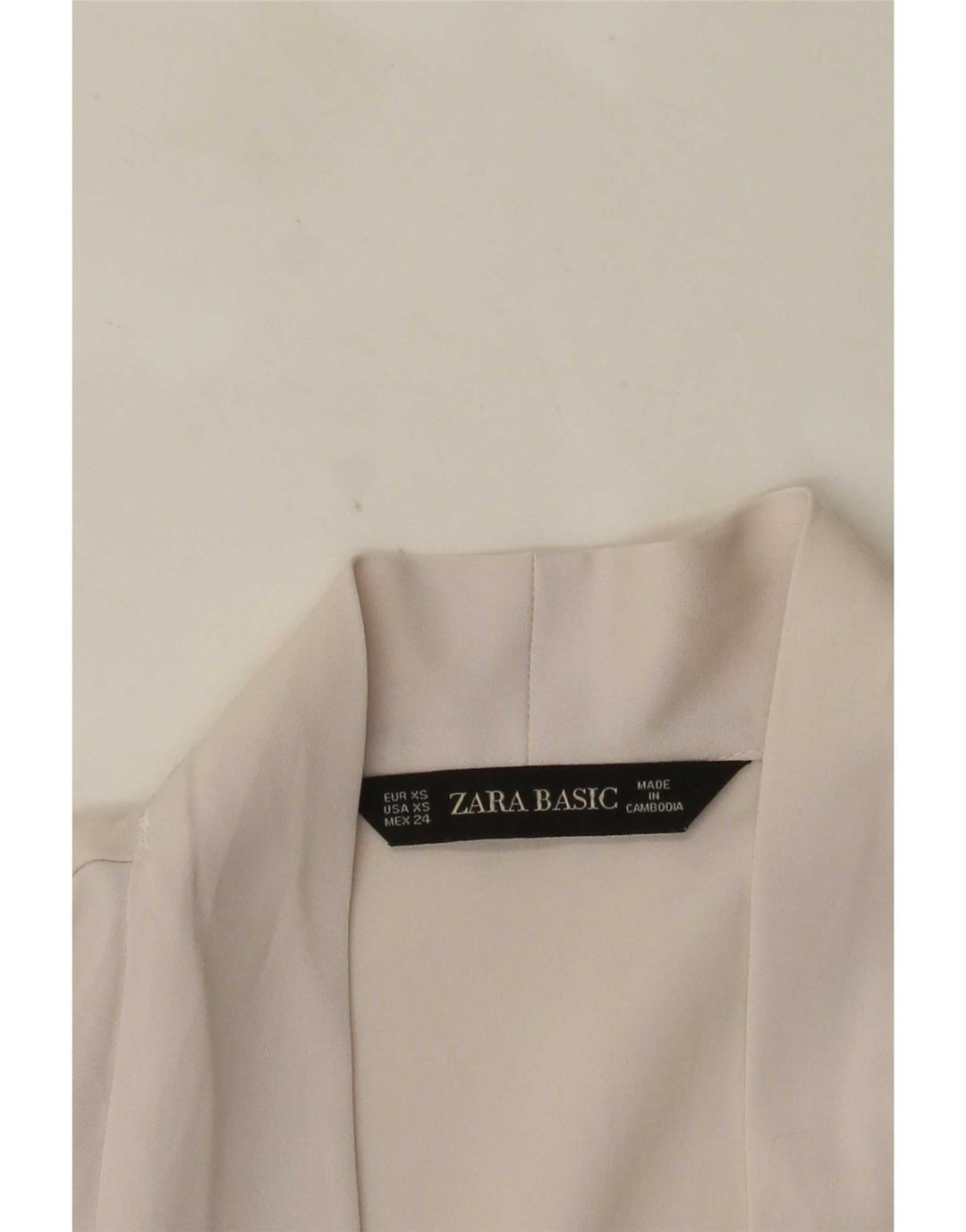 Zara Chemisier surdimensionné à manches longues pour femme UK 6 XS Blanc
